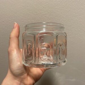 Vintage Barbasol glass container